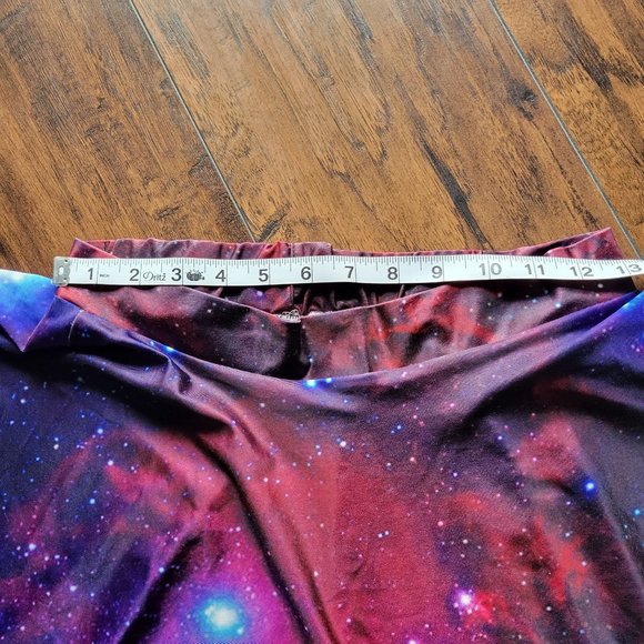 Galaxy Skater Womans Medium Skater Flip holographic Skirt Pull Over Star Celesti - Picture 9 of 11